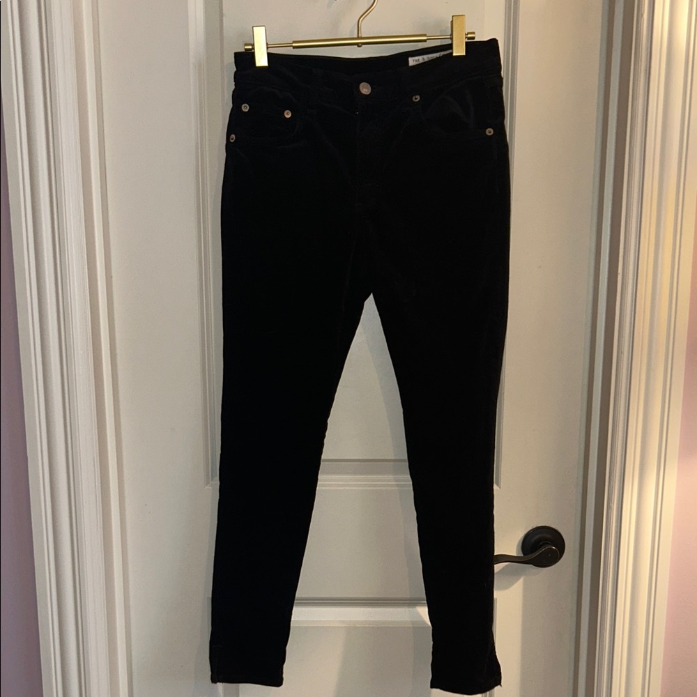 rag & bone Black Velvet Women’s Jeggings-Size 28 made in the USA